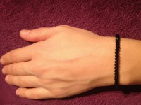 Pulsera de cristales faceteados estilo diamante negros